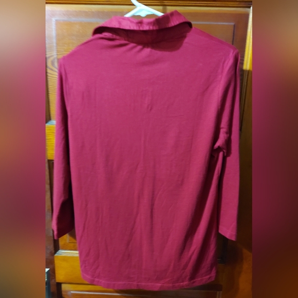 NWT Eddie Bauer Red Polo Shirt with Buttons Size Medium - Picture 6 of 9